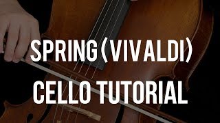 How to play Spring Vivaldi on Cello [upl. by Jacki]