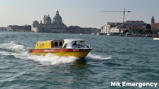 SONORA Idroambulanza 34 Pubblica Assistenza Croce Verde Mestre in sirena a Venezia [upl. by Haidadej]