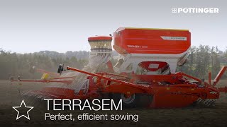 PÖTTINGER  TERRASEM trailed mulch seed drills your advantages [upl. by Yremogtnom]