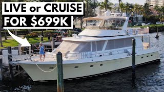 699000 2000 OFFSHORE 62 Flushdeck FAST Trawler in 4K  Liveaboard Explorer Expedition Yacht Tour [upl. by Kitty]