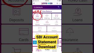 SBI Account Statement Download  YONO SBI Account Statement Download [upl. by Ulric299]