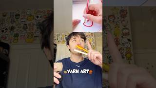 🧶Diy Super Cool Yarn Artdiy diycrafts crafts craft papercraft cool art muktaartcraft [upl. by Silda]