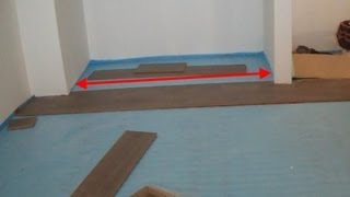 How To Install Laminate Wood Flooring under a Closet Door Mryoucandoityourself [upl. by Macmahon]