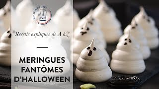 La Recette FACILE et RAPIDE des Meringues fantômes dhalloween  Chef Philippe vous explique tout [upl. by Aitat]