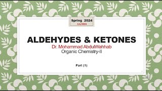 Aldehydes and Ketones Synthesis amp Nomenclature [upl. by Nole248]