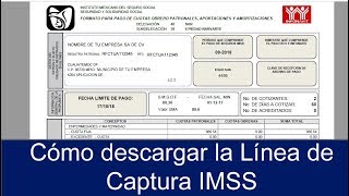 ¿Cómo descargar una LINEA DE CAPTURA del IMSS 📄✅  Formato de PAGO del IMSS RÁPIDO Y FÁCIL [upl. by Omidyar66]