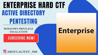 Hard Enterprise CTF Windows Privilege Escalation amp Active Directory Pentesting [upl. by Mordecai]