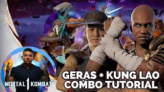 How To Geras Lao Combo Geras amp Kung Lao Kameo Combos Explained Finally  Mortal Kombat 1 [upl. by Akenna]