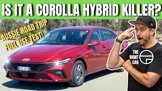 2024 Hyundai i30 Hybrid Sedan fuel consumption test Road trip review travel vlog  Elantra [upl. by Elroy962]