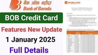 Bank of baroda credit card big update from 1 January 2025 [upl. by Kenny]