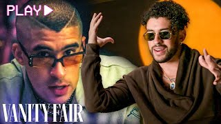 Bad Bunny Rewatches His Music Videos From quotCallaítaquot to quotYo Perreo Solaquot  Vanity Fair [upl. by Nahgrom]