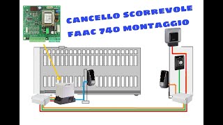 FAAC 740 CANCELLI SCORREVOLI FASI DI MONTAGGIO [upl. by Leeke599]