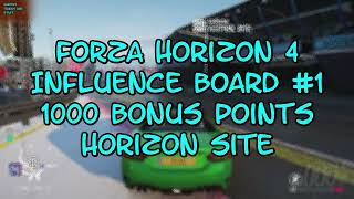 Forza Horizon 4 Influence Board 1 1000 Bonus Points Horizon Site [upl. by Eatnoj]