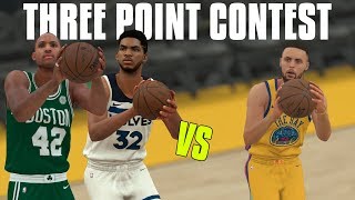 Can the 2 Best Three Point Centers Combined Beat Stephen Curry In A Three Point Contest NBA 2K18 [upl. by Aneerak]