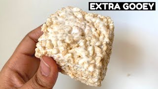 Extra Chewy Homemade Rice Crispy Treats  Marshmallows and Fluff  Bake with Bee [upl. by Runkel375]