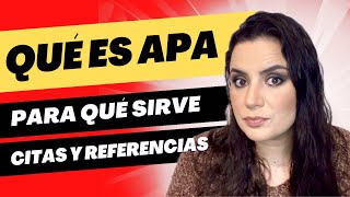 Qué es APA Diferencia entre cita y referencia [upl. by Lock]