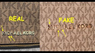 Michael Kors backpack real vs fake How to spot fake Michael Kors bags and backpacks [upl. by Sladen368]