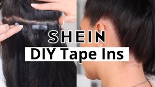 HOW TO APPLY TAPE IN HAIR EXTENSIONS AT HOME VERY DETAILED [upl. by Aihtennek]