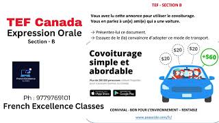 TEF Canada expression ecrite section B la covoiturage tefcanada learnfrench tefexam [upl. by Deryl185]