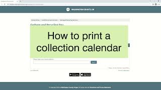 How to print your collection calendar [upl. by Marozik]