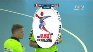 Handball Romania  Serbia Euro 2018 Qualification 04052017 [upl. by Comfort735]