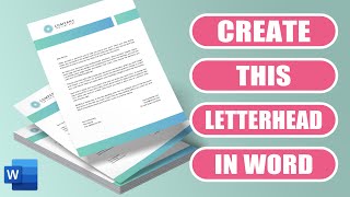 Create a quick and easy LETTERHEAD in Word  EASY TUTORIAL [upl. by Aronid]