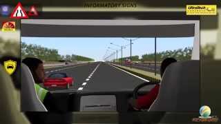 Road safety animation Road sign Information [upl. by Yadsnil]