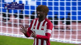 PEC Zwolle x PSV PES 21 GAMEPLAY [upl. by Schumer693]