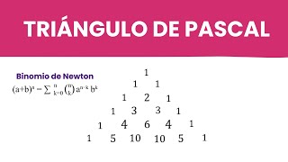 Triángulo de Pascal Binomio de Newton  EJEMPLO [upl. by Olathe]