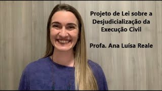 Profa Ana Reale Projeto de Lei sobre a desjudicialização da execução civil [upl. by Htbazile]