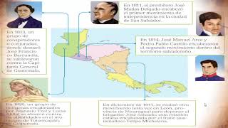 5°Movimientos independentistas en Centroamérica protagonistas [upl. by Alarice352]