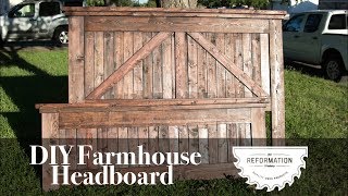 Farmhouse Headboard  DIY  How to [upl. by Royce]