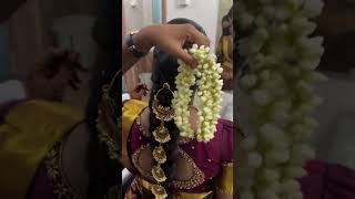 baridal look hair style sarees with blouse work and stitched youtubeshorts viralvideo subscribe [upl. by Ahpla]