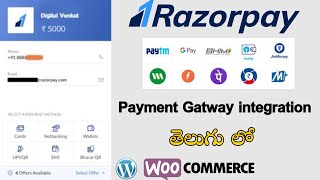 How to add Payment Gateway in Wordpress 2021  Razorpay Payment gateway Tutorial in Telugu [upl. by Ruyam]