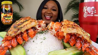 SPICY BROILED LOBSTER TAILS  SEAFOOD BOIL MUKBANG 먹방쇼  ITSWANNIE SEAFOOD BUTTER SAUCE [upl. by Ailuig]