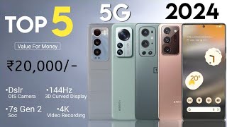 Top 5 Mobile Phones Under 20000  March 2024   5G  144Hz 3D 12GB Ram 7s Gen 2 Soc 4K [upl. by Kamat]