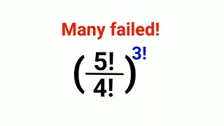 5÷43 Many failed to do itmaths mathematics factorial [upl. by Sitsuj]