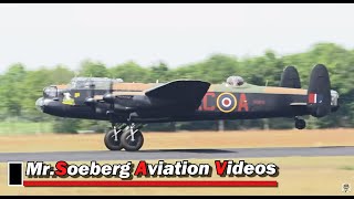 AVRO Lancaster BBMF Nice Departure at Eindhoven [upl. by Yecrad]