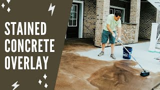 How to Resurface your Patio with a Stained Concrete Overlay [upl. by Aimat]