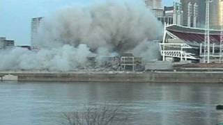 Riverfront Stadium Cinergy Field Demolition [upl. by Feetal]