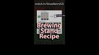 Brewing Stand Minecraft Crafting Recipe [upl. by Colman]