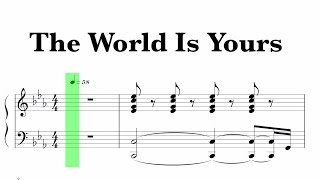 Scarface  Main Theme The World Is Yours Sheet Music [upl. by Araik]