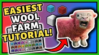 Easiest 121 Wool Farm Tutorial in Minecraft Bedrock MCPEXboxPSSwitchPC [upl. by Eillim]