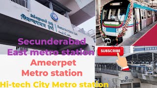 Secunderabad East Metro station Ameerpet Metro station Red lineBlue lineRathifile bus station [upl. by Negiam]