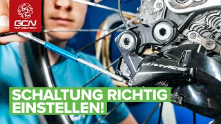 Wie man die Schaltung an der Shimano Di2 11fach einstellt [upl. by Macegan]