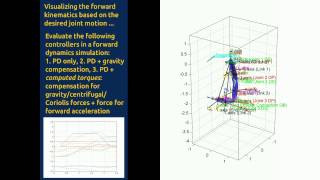 Dynamic simulation of a 3DOF manipulator [upl. by Uel]