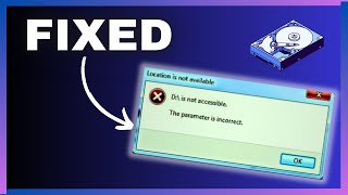 How to FIX The Parameter is Incorrect Error on External Hard Drive Windows 10  Quick Guide2024 [upl. by Anawot]