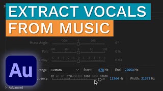 How to Extract Vocals or Instrumental Music From a Mix  Adobe Audition Tutorial [upl. by Dunstan]