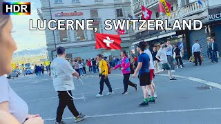 【4K HDR】Lucerne Switzerland Tour🇨🇭 Populous City in Central Switzerland [upl. by Yddeg110]