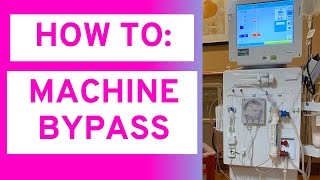 DIALYSIS HOW TO PUT MACHINE IN BYPASS FOR BATHROOM BREAK by Nurse Lindsey REAL DIALSYIS MACHINE [upl. by Nila]